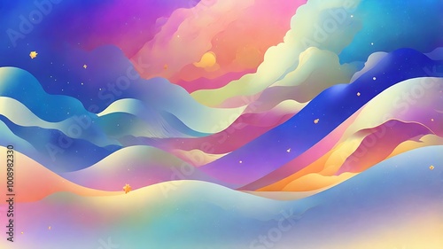 2d Wallpaper with a grainy gradient color schemer