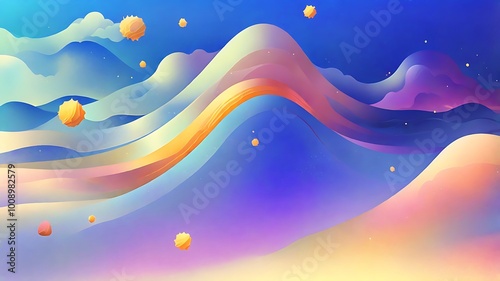 2d Wallpaper with a grainy gradient color schemer
