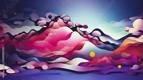 2d Wallpaper with a grainy gradient color schemer