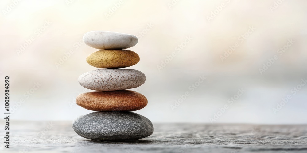 A serene stack of smooth stones symbolizing balance and tranquility, perfect for wellness and mindfulness concepts. A serene stack of smooth stones symbolizing balance and tranquility, perfect for wellness and mindfulness concepts.