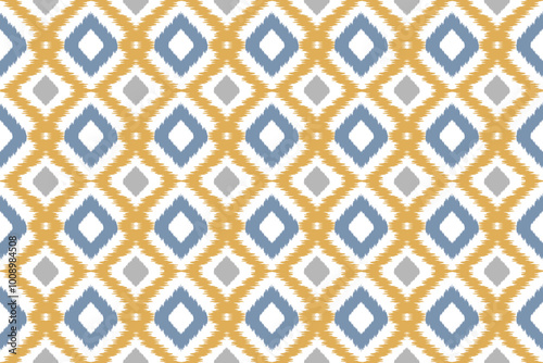 Ethnic ikat seamless pattern.beautiful pattern. folk embroidery,bohemian style,aztec geometric art print.ethnic ikat abstract art.Seamless fabric. Ikat design for fabric, carpet, wallpaper, clothing.