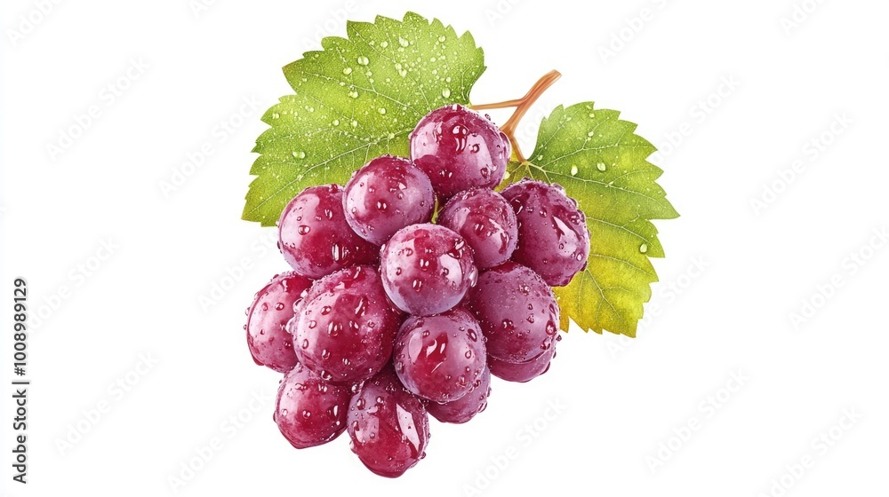 Fototapeta premium Fresh Grapes with Water Droplets