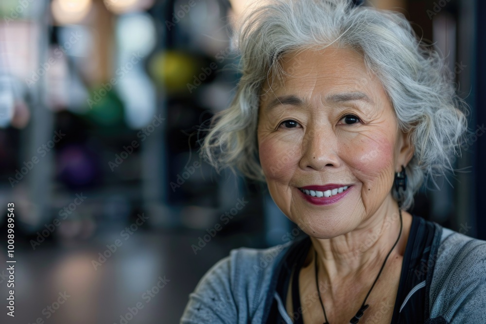 A senior woman with grey hair smiles directly at the camera, exuding warmth and approachability A senior woman with grey hair smiles directly at the camera, exuding warmth and approachability