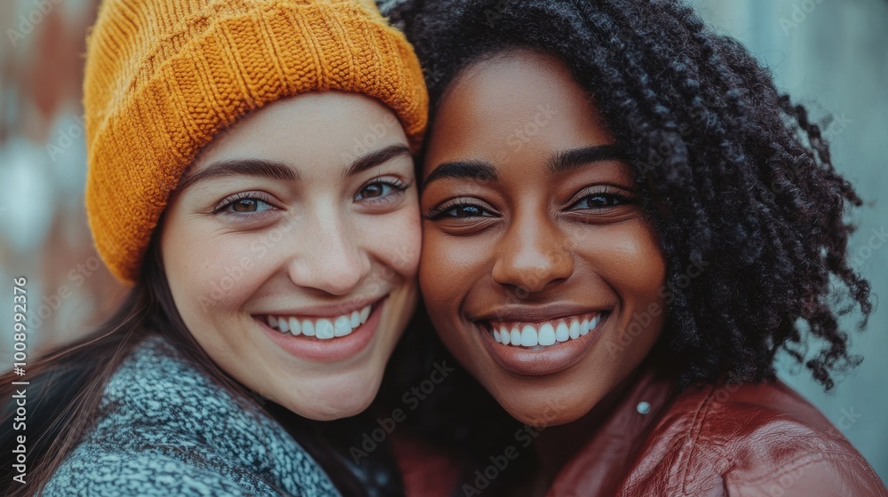 A smiling and embracing woman getting help from a friend or family member emphasizes the value of social support in daily life. A smiling and embracing woman getting help from a friend or family member emphasizes the value of social support in daily life.