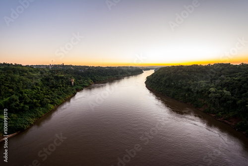 Serene Paraná River at Dusk.