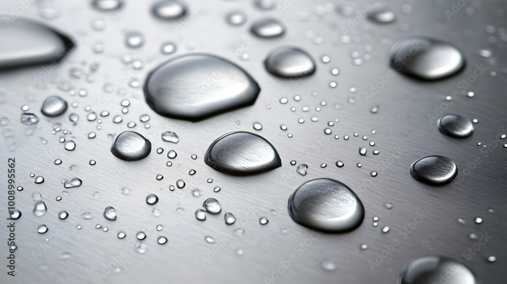 Close-Up of Water Droplets on Glass Surface Close-Up of Water Droplets on Glass Surface