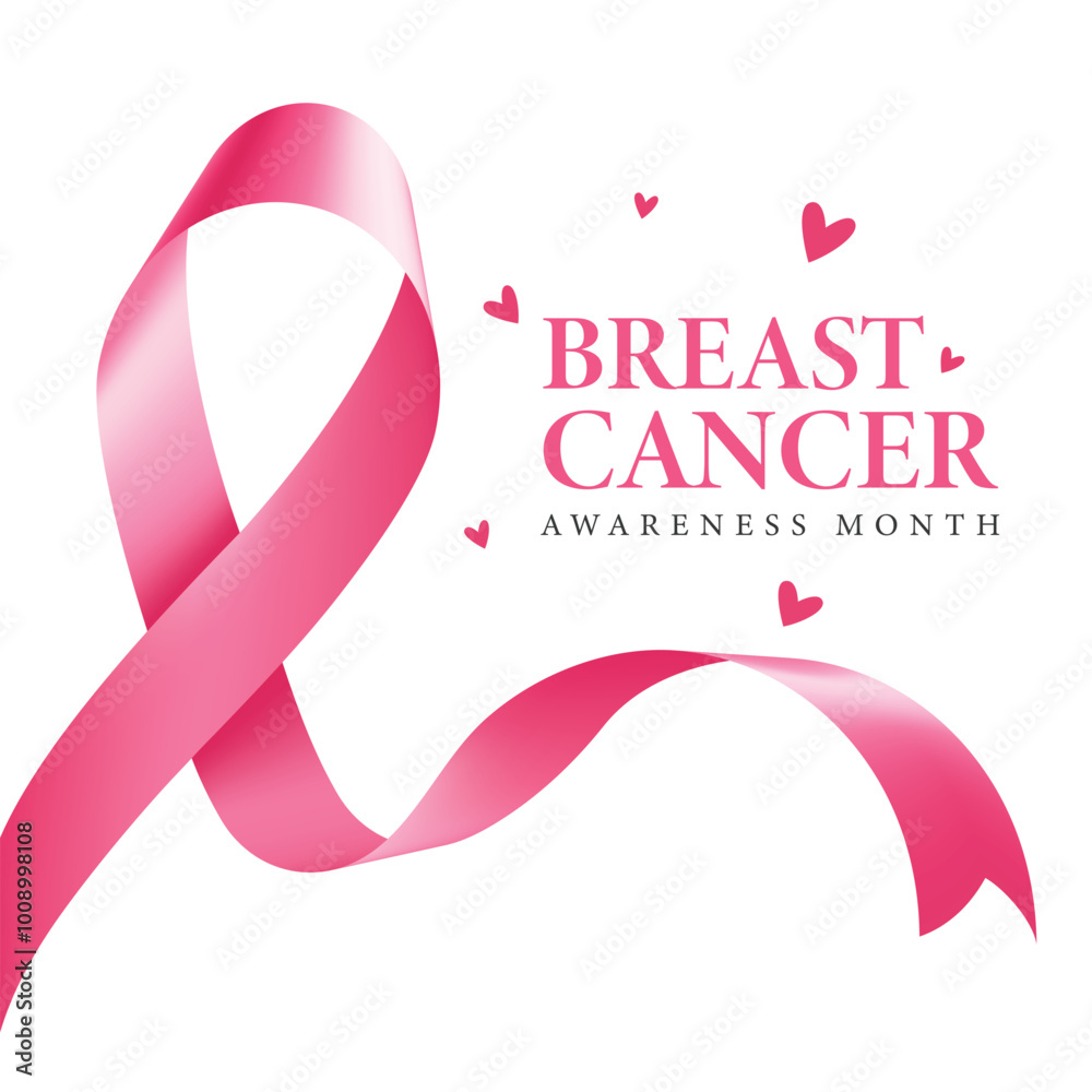 Pink ribbon to World Breast Cancer Awareness month. Bright Brest Cancer medical Post. Vector illustration. Pink ribbon to World Breast Cancer Awareness month. Bright Brest Cancer medical Post. Vector illustration.