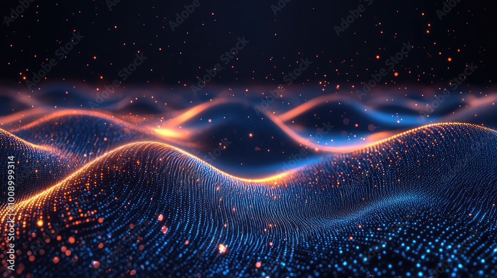 Wave of Blue and Orange Lights Wave of Blue and Orange Lights