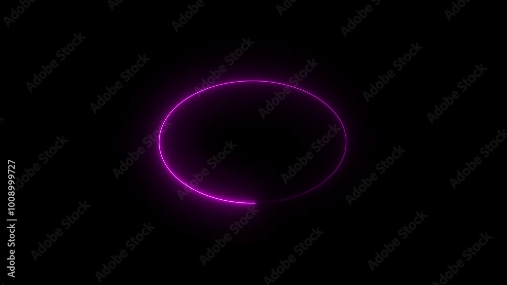 Neon circle frame. Circle bar processing. Neon abstract circle frame line animation. Neon abstract circle shape line animation on black background. Neon circle frame. Circle bar processing. Neon abstract circle frame line animation. Neon abstract circle shape line animation on black background.