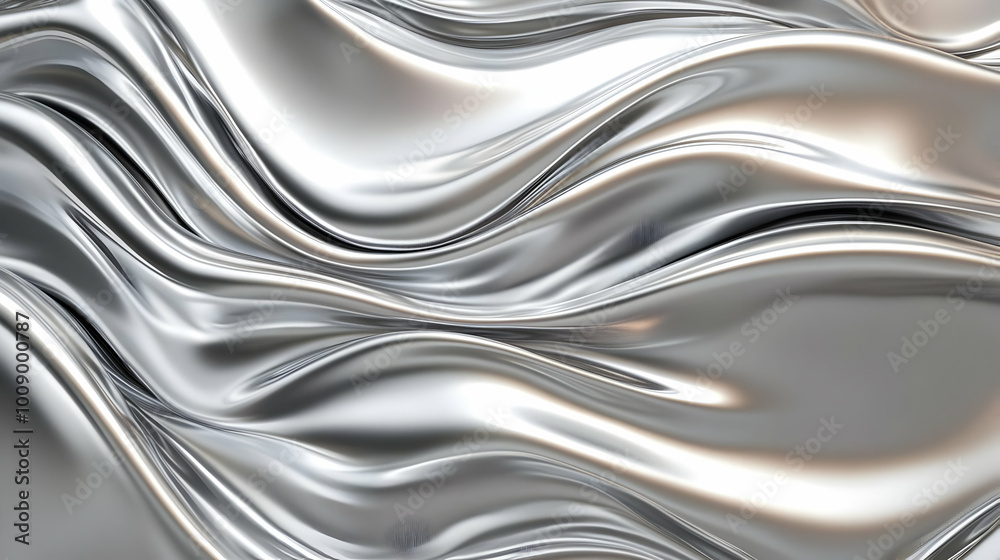 Abstract Silver Liquid Wavy Background Render Abstract Silver Liquid Wavy Background Render