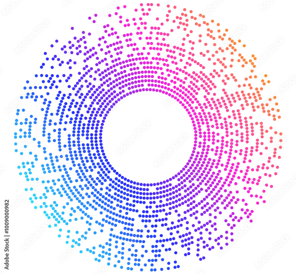 Design elements symbol Editable color halftone frame circle pattern on white background. Vector illustration eps 10 frame with rainbow random gradient. Round border Icon using halftone circle dots Design elements symbol Editable color halftone frame circle pattern on white background. Vector illustration eps 10 frame with rainbow random gradient. Round border Icon using halftone circle dots