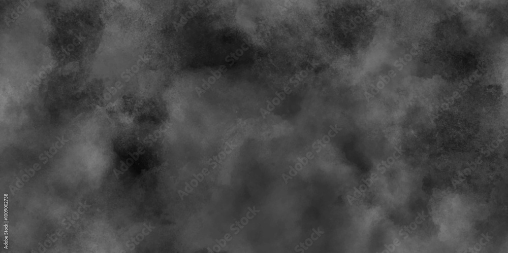 Abstract smoke misty fog on isolated black background, Abstract black and gray grunge texture. Distressed grey grunge seamless texture. Smooth smoke, fog abstract steam background. Clouds backdrop