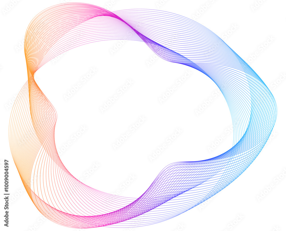 Circle Design elements. Wave of many lines circle ring. Abstract vertical wavy stripes on white background isolated. Vector illustration EPS 10 Circle Design elements. Wave of many lines circle ring. Abstract vertical wavy stripes on white background isolated. Vector illustration EPS 10