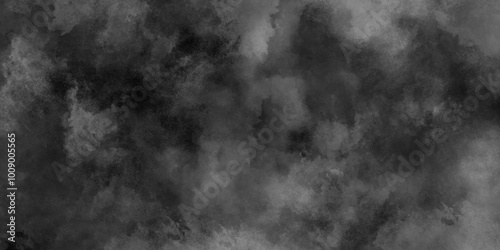 Abstract smoke misty fog on isolated black background, Abstract black and gray grunge texture. Distressed grey grunge seamless texture. Smooth smoke, fog abstract steam background. Clouds backdrop