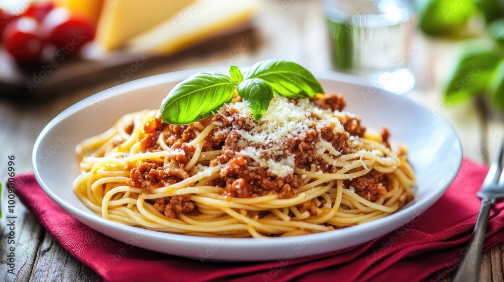 Spaghetti with Meatballs and Basil Spaghetti with Meatballs and Basil