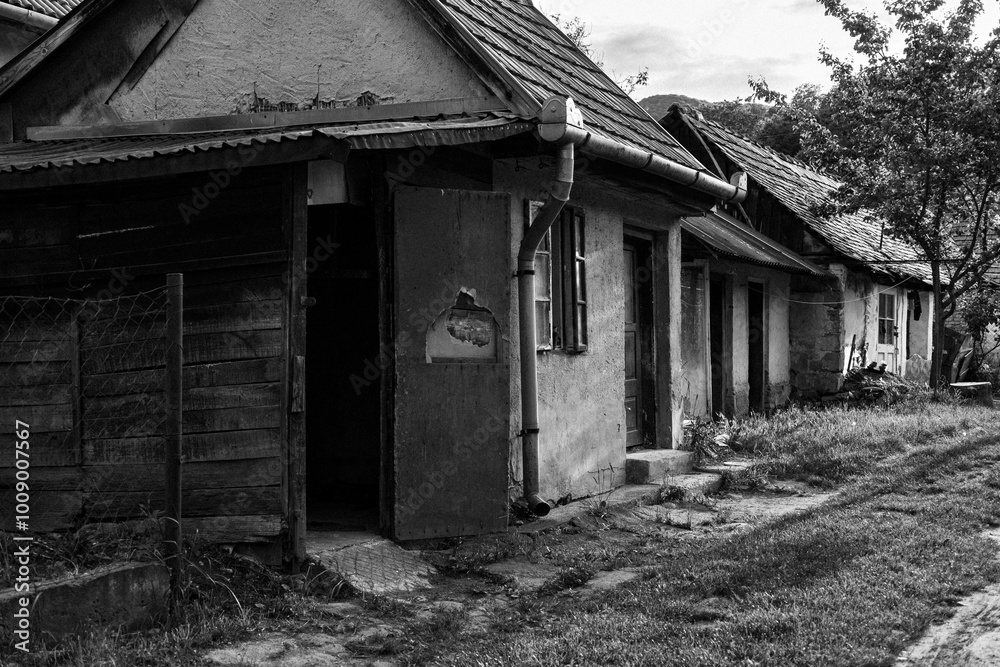 Obraz premium old abandoned house in the village
