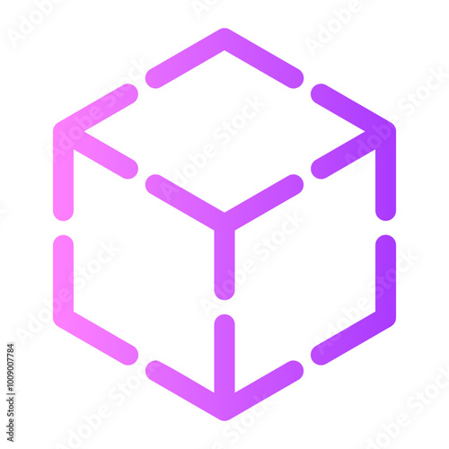 cube gradient icon