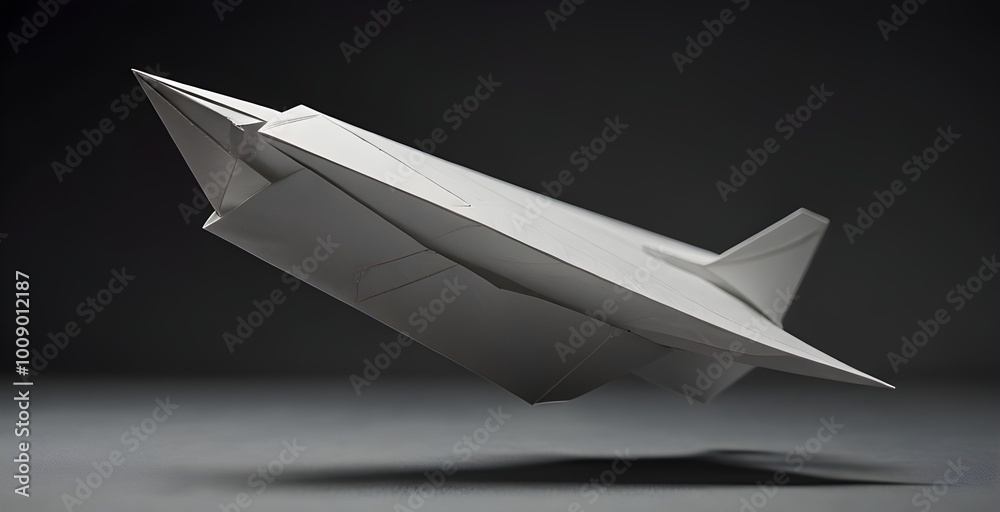 Paper airplane in motion Paper airplane in motion