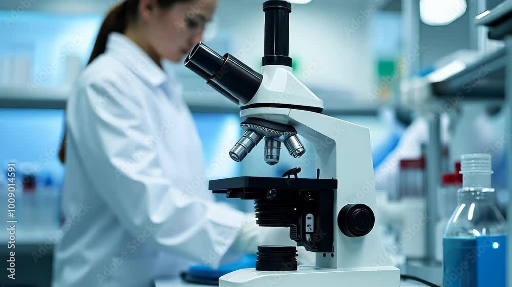 A focused lab scene shows a scientist in a lab coat using a microscope, surrounded by glassware and equipment, highlighting the importance of scientific inquiry and innovation. A focused lab scene shows a scientist in a lab coat using a microscope, surrounded by glassware and equipment, highlighting the importance of scientific inquiry and innovation.