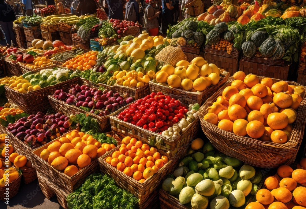 vibrant display fresh produce artfully arranged colorful patterns showcasing bounty varieties, boat, fruits, vegetables, organic, harvest, market, selection vibrant display fresh produce artfully arranged colorful patterns showcasing bounty varieties, boat, fruits, vegetables, organic, harvest, market, selection