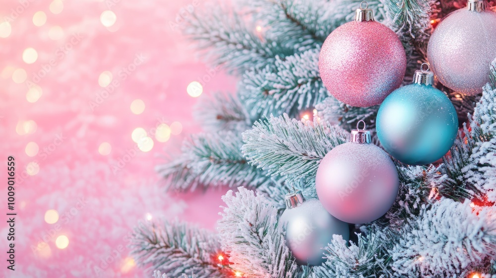Christmas background. Classic Christmas composition with fir branches, baubles, gifts box. Christmas background. Classic Christmas composition with fir branches, baubles, gifts box.