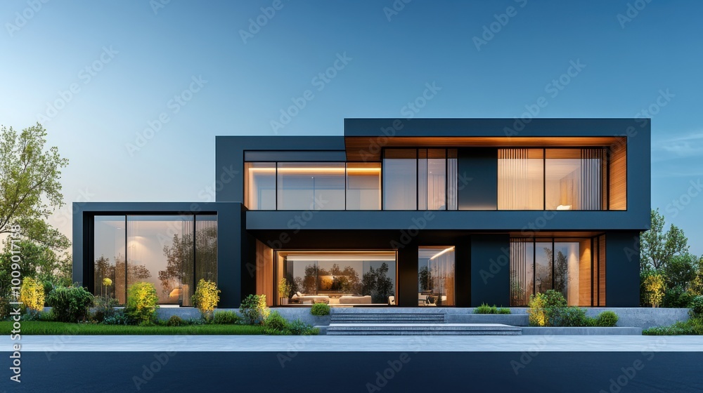 Modern Minimalist Villa with Smart Home Features Modern Minimalist Villa with Smart Home Features