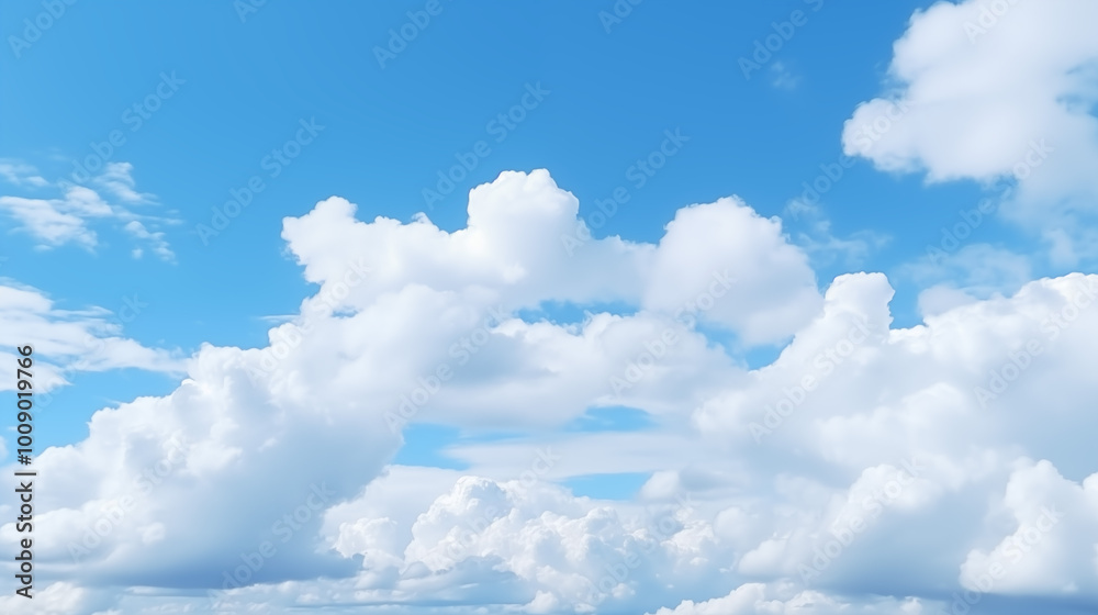 Fluffy clouds drift lazily across the vast blue sky, creating a serene and picturesque scene. Fluffy clouds drift lazily across the vast blue sky, creating a serene and picturesque scene.