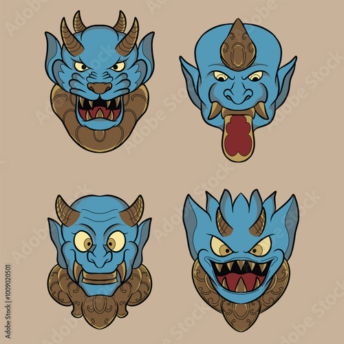 cute monster vector assets that can be used for branding needs and so on