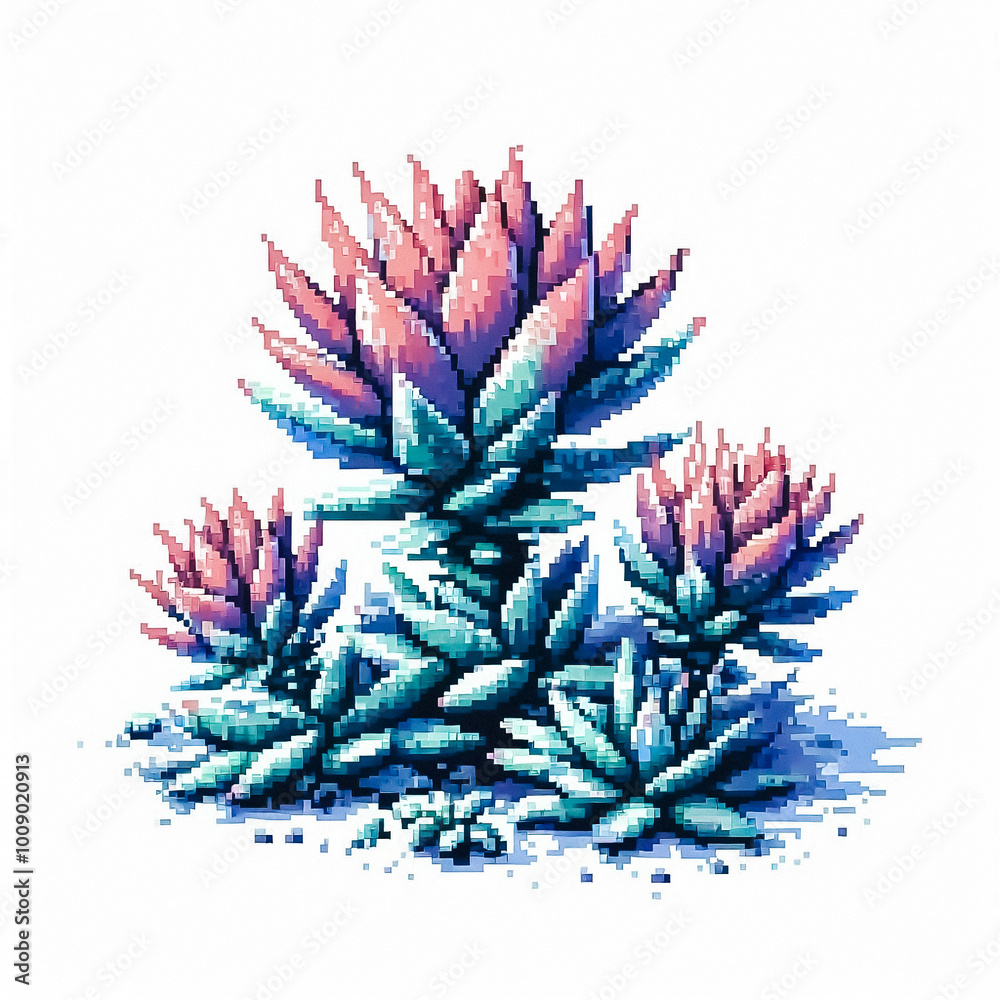 Illustration against light background with space for text, pixel art style Illustration against light background with space for text, pixel art style