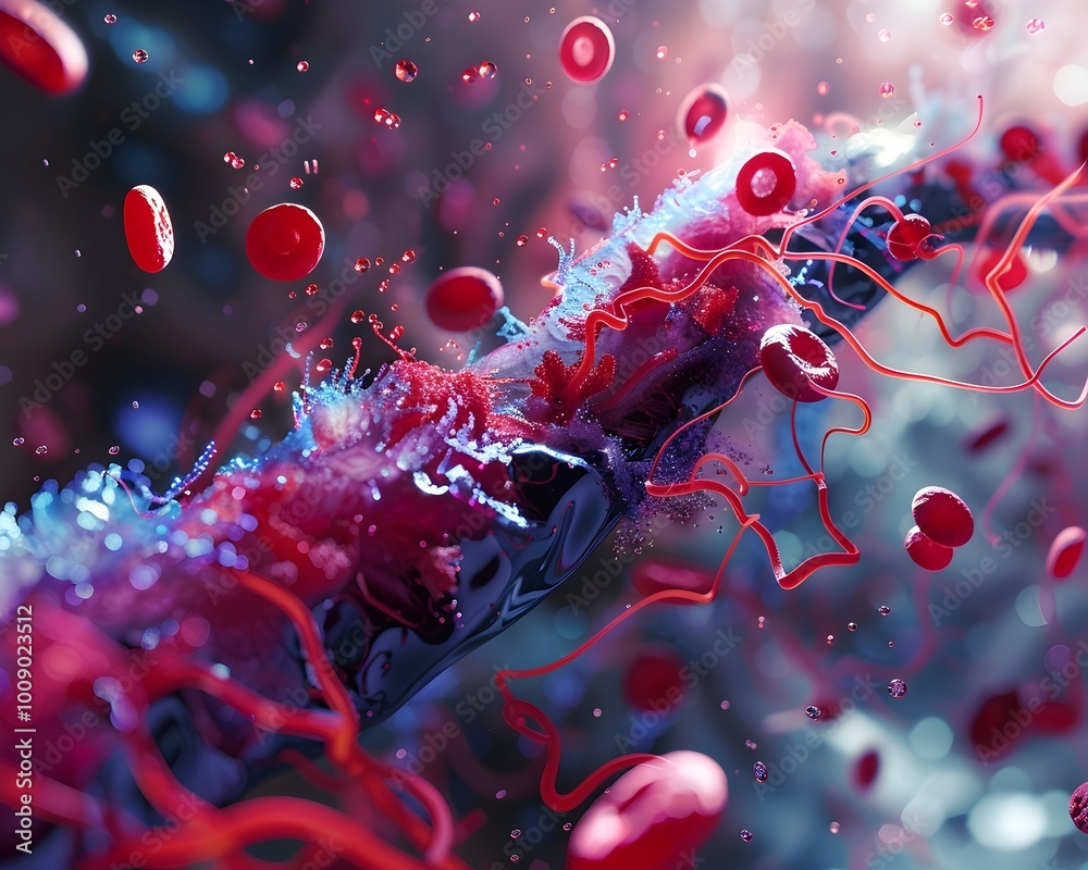 Nanobots Cleaning Plaque from Artery to Restore Blood Flow and Reduce Heart Disease Risk