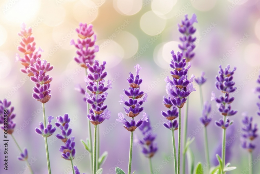 Obraz premium Lavender Blossoms in Sunlight
