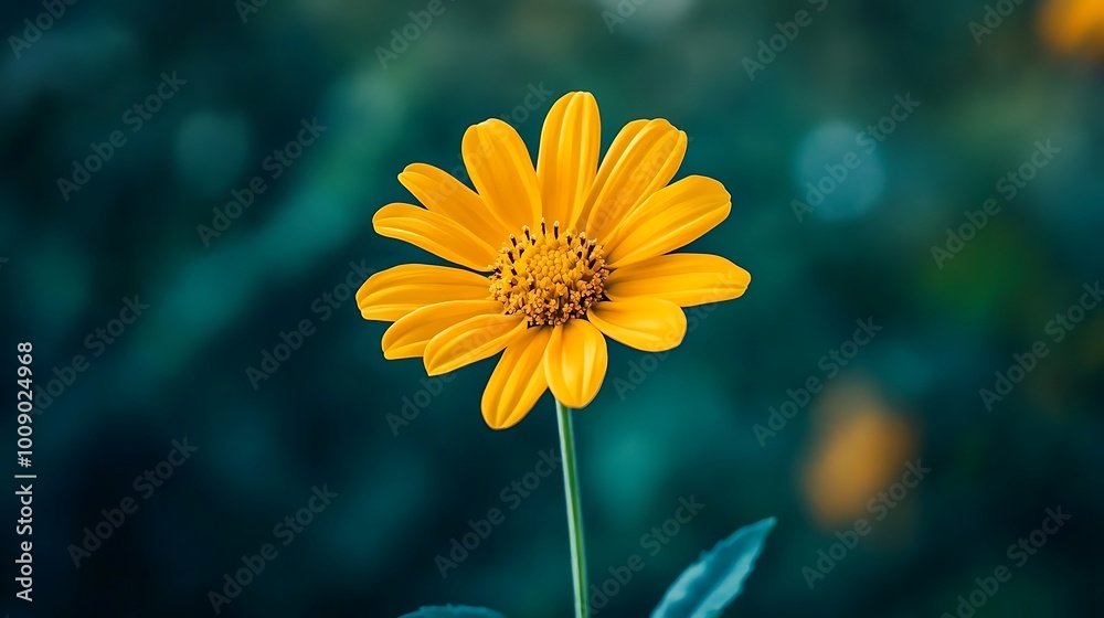 Close up of radiant flower with textured background photo
