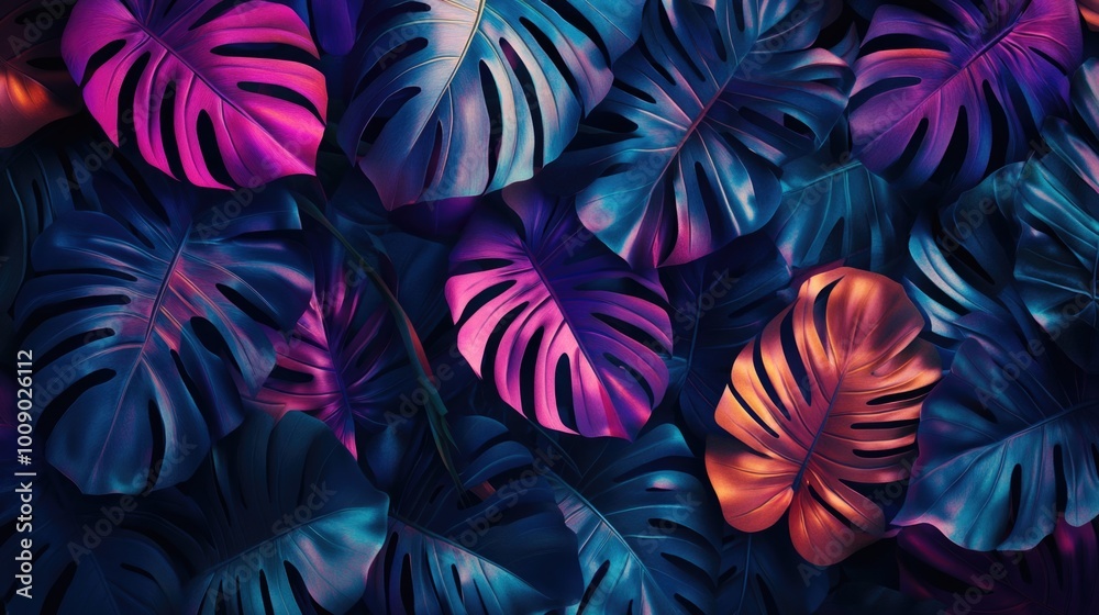 Close-up of tropical leaves Close-up of tropical leaves