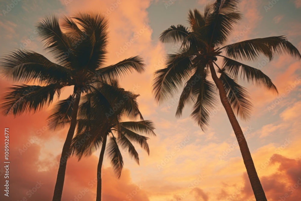Palm trees against sky outdoors nature sunset. Palm trees against sky outdoors nature sunset.
