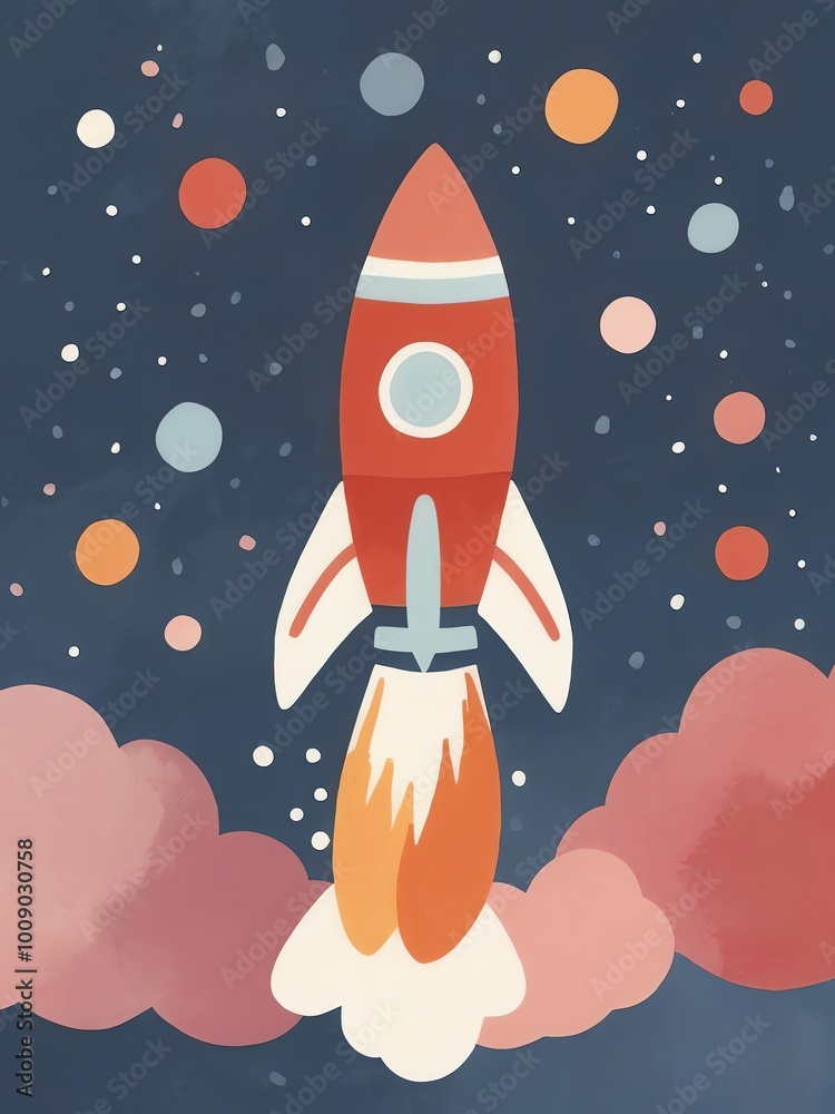 Rocket Launch Illustration Rocket Launch Illustration