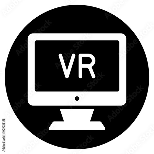 virtual reality glyph icon