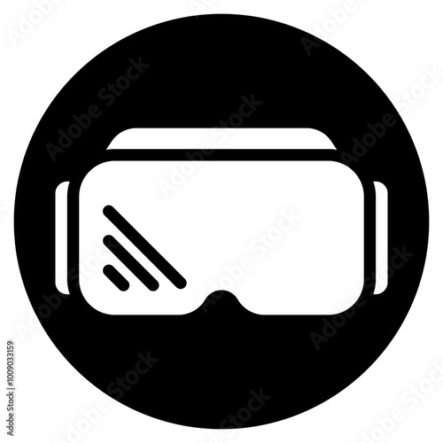 virtual reality glasses glyph icon