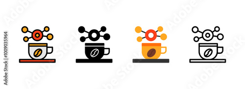 Set of Coffee cup for informal networking Icon
