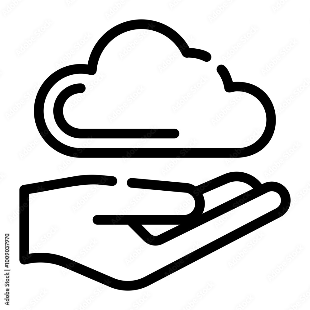 cloud service line icon cloud service line icon