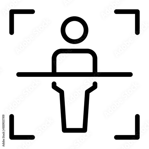 body scan line icon