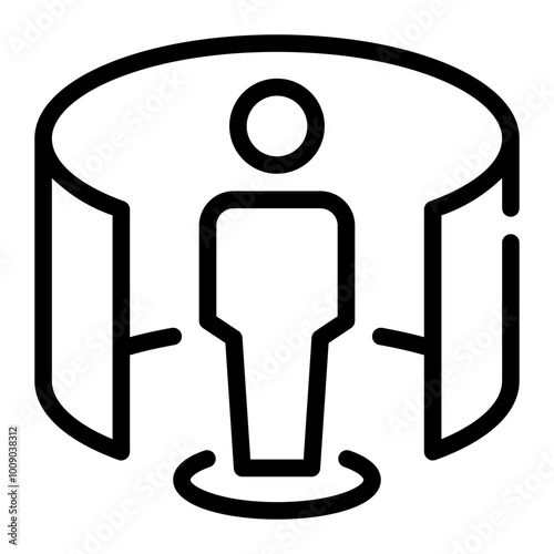 vr platform line icon