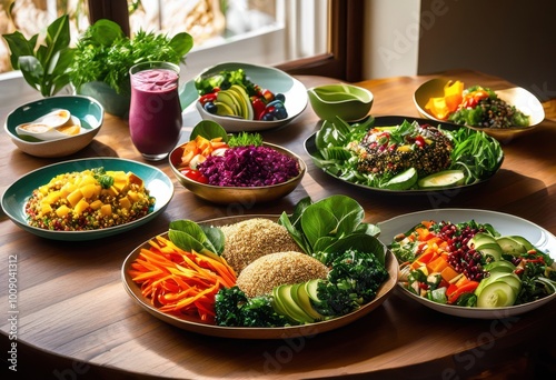 vibrant collection allergen free plates featuring variety health conscious meal options eye catching colors, allergens, colorful, healthy, nutritious