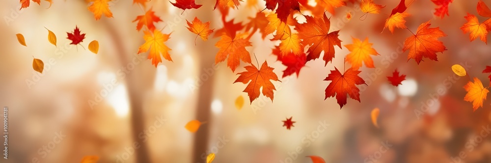 A burst of orange and red autumn leaves illuminated by bright light, creating a warm, dreamy bokeh effect.
A burst of orange and red autumn leaves illuminated by bright light, creating a warm, dreamy bokeh effect.