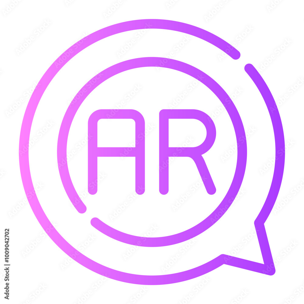 augmented reality gradient icon augmented reality gradient icon