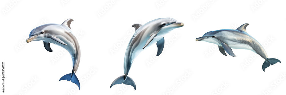 Dolphin swimming gracefully, isolated on a transparency background Dolphin swimming gracefully, isolated on a transparency background