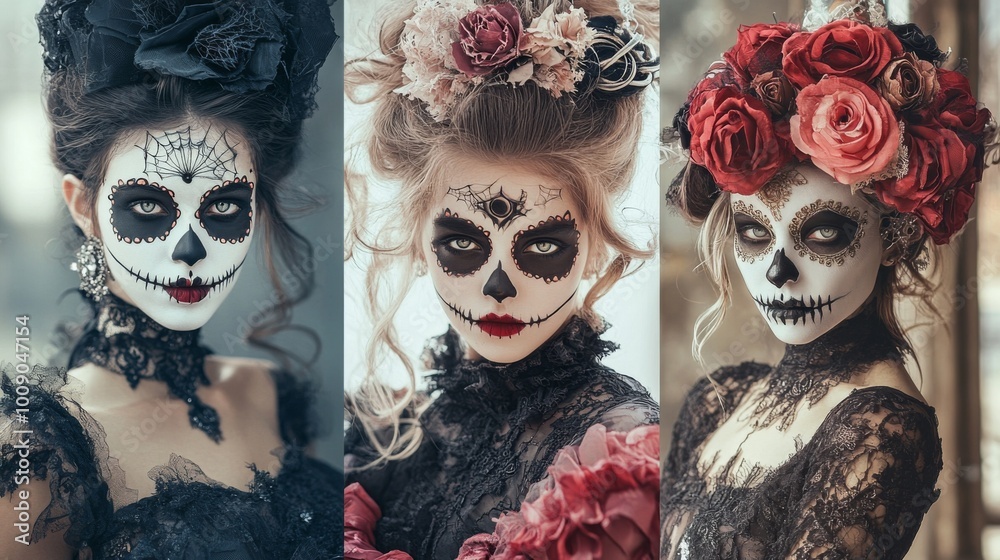 Day of the Dead - Sugar Skull Makeup and Costumes Day of the Dead - Sugar Skull Makeup and Costumes
