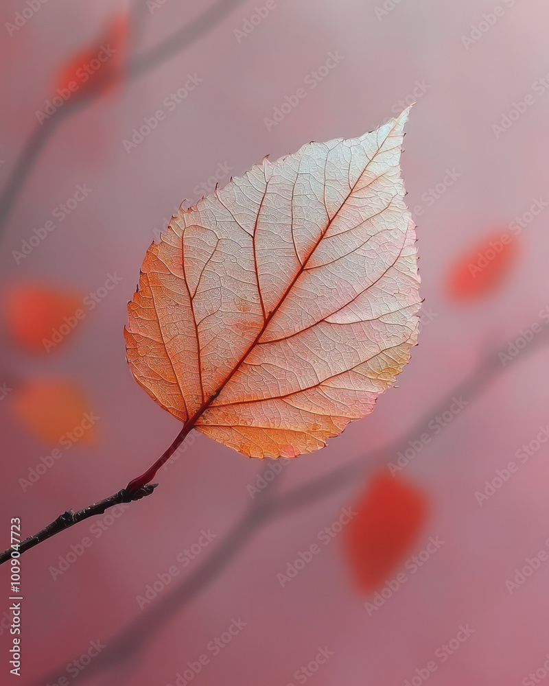 A wilted leaf falling from a tree, symbolizing the passage of time, isolated on a pastel surface, A wilted leaf falling from a tree, symbolizing the passage of time, isolated on a pastel surface,