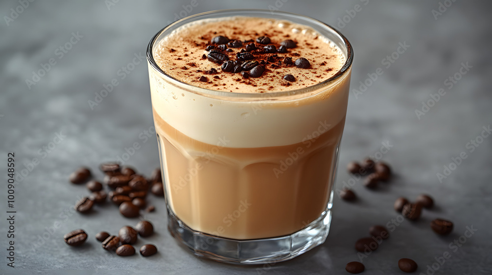 A Glass of Coffee with a Creamy Top Layer, Showcasing the Rich Texture and Aroma of This Beloved Beverage, Perfect for Representing Themes of Indulgence, Comfort, and the Enjoyment of Fine Coffee in a A Glass of Coffee with a Creamy Top Layer, Showcasing the Rich Texture and Aroma of This Beloved Beverage, Perfect for Representing Themes of Indulgence, Comfort, and the Enjoyment of Fine Coffee in a