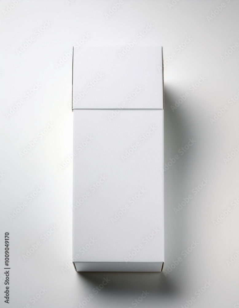 Blank white box on table Blank white box on table