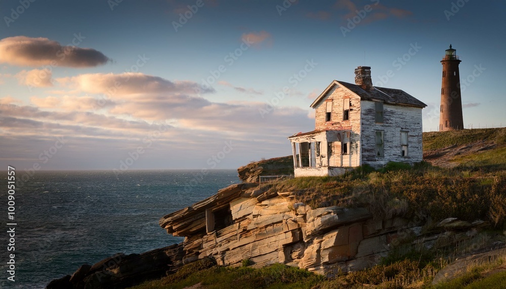 Abandoned house & lighthouse Abandoned house & lighthouse
